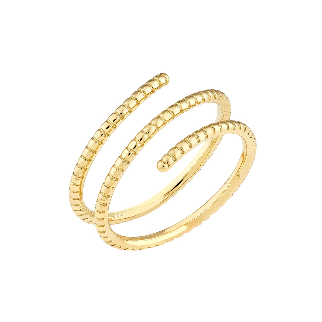 Ribbed Texture Wrap Ring