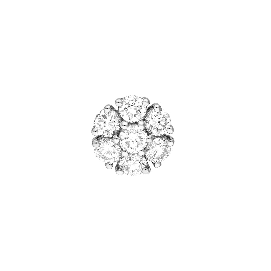 1tcw Diamond Cluster Stud Earrings