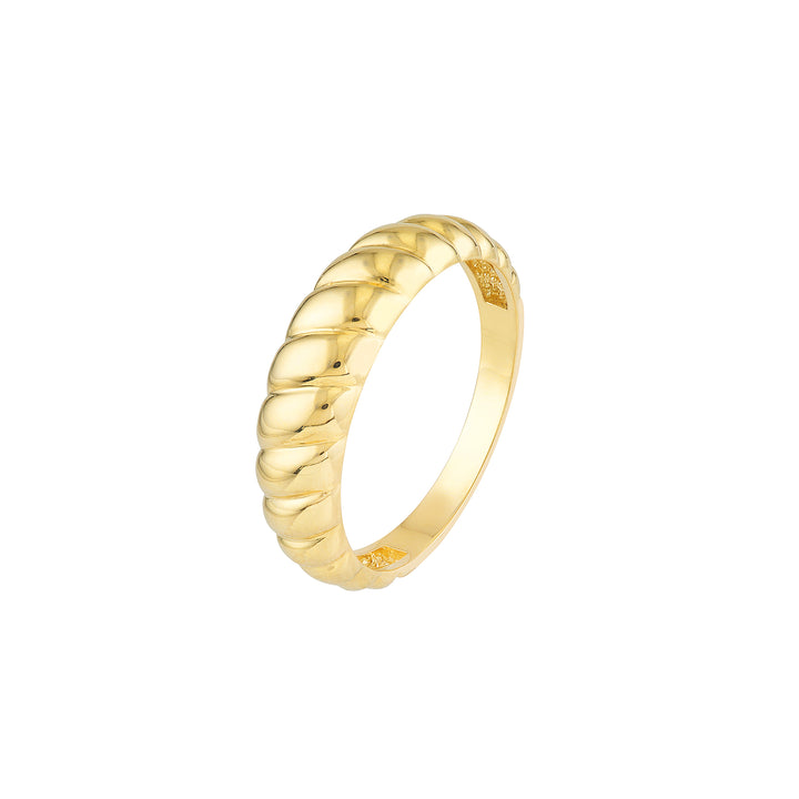 Ribbed Polished Ring