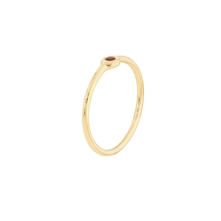 Ruby Bezel Wire Ring