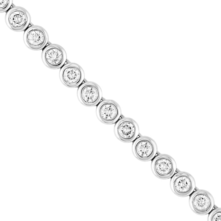 Bezel Set Diamond Necklace (4tcw)