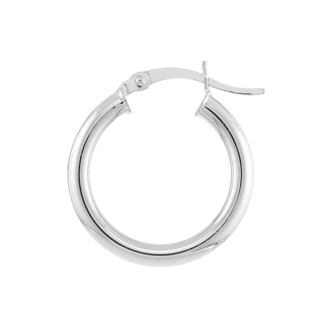 3mm x 20mm Polished Hoop Earrings