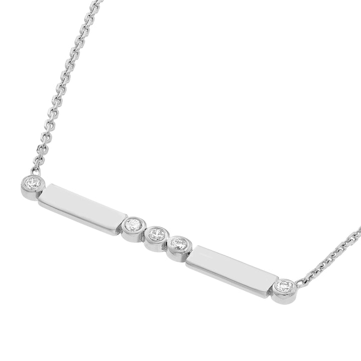 Diamond Bezels and Bars Adjustable Necklace