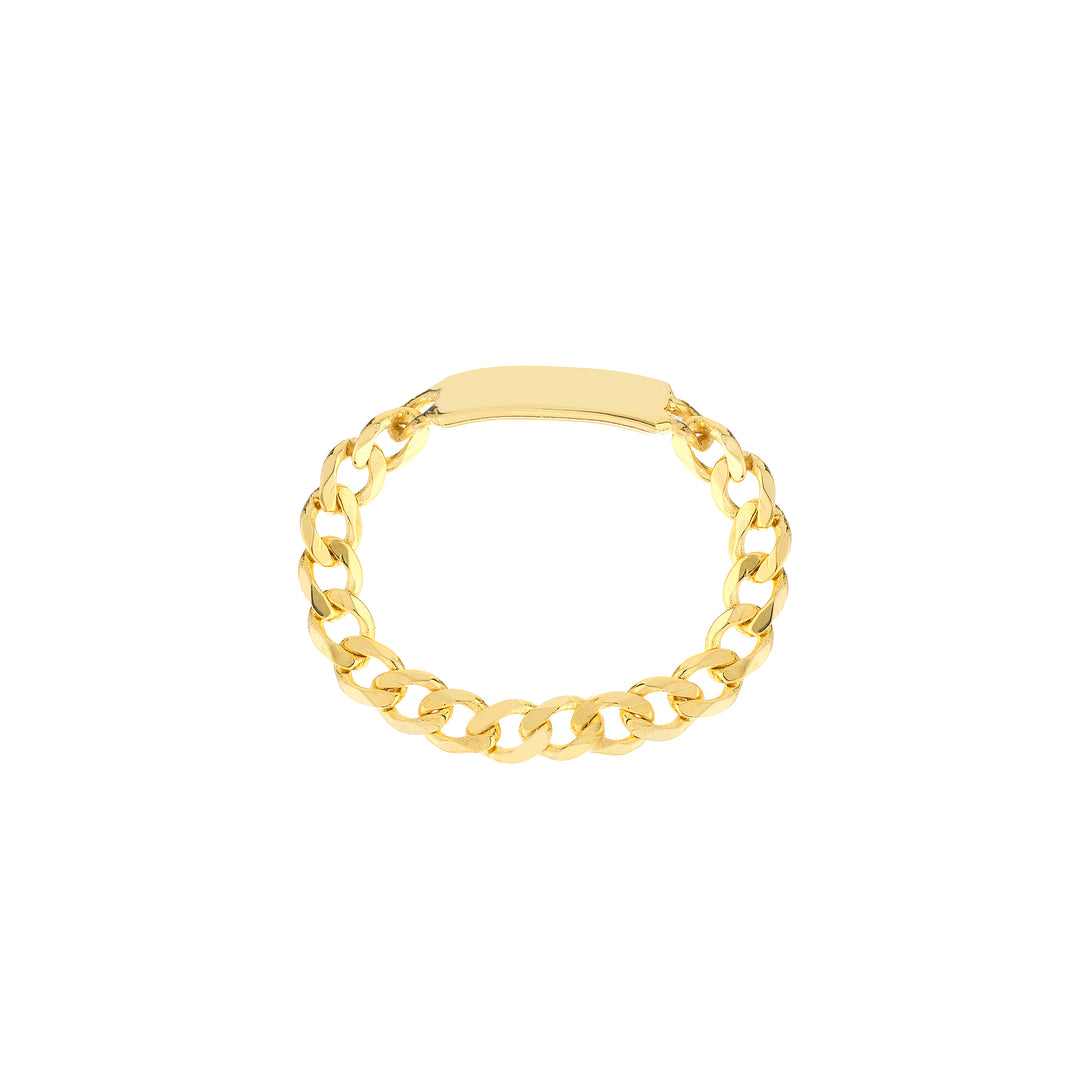 Mini ID Plate Curb Chain Ring