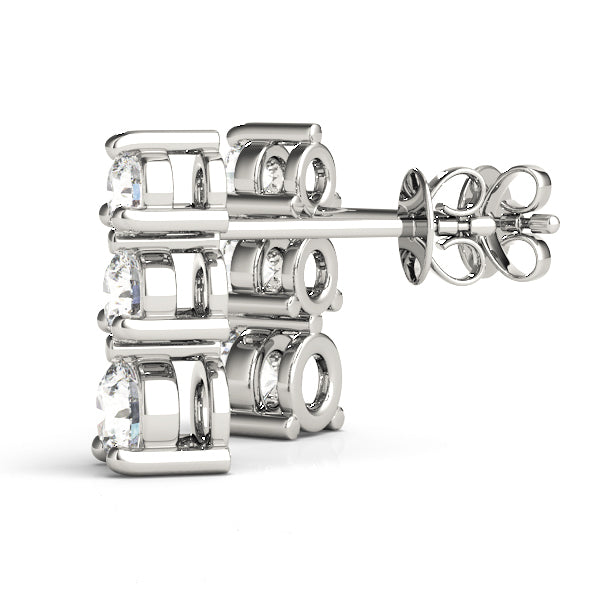 Three Stone Diamond Earring