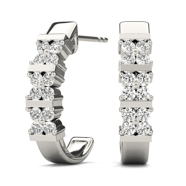 J-Hoops Diamond Earring