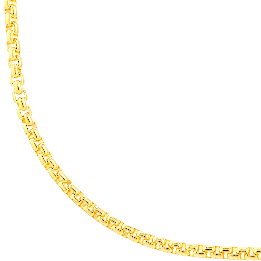 3.95mm Solid Round Box Chain with Lobster Lock