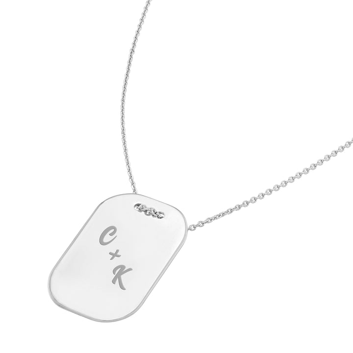 Engravable Dog Tag Adj. Necklace