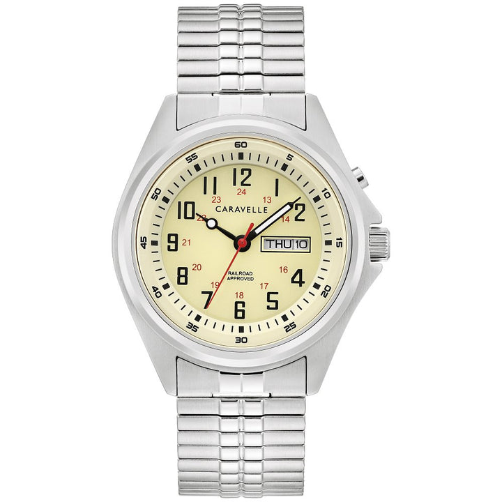 Caravelle Stainless Steel Classic CAR Mens Watch