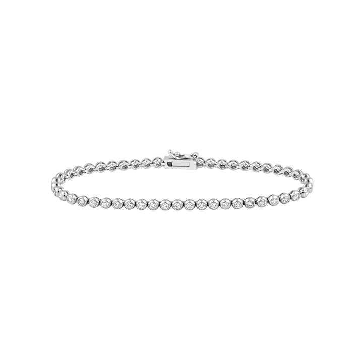 Bezel Set Diamond Tennis Bracelet (1-5/8tcw)