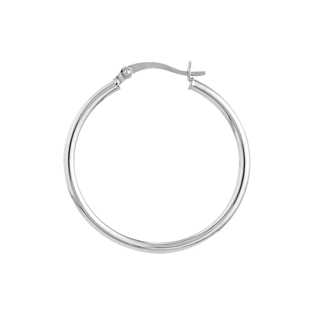 2mm x 30mm Polished Hoop Earrings