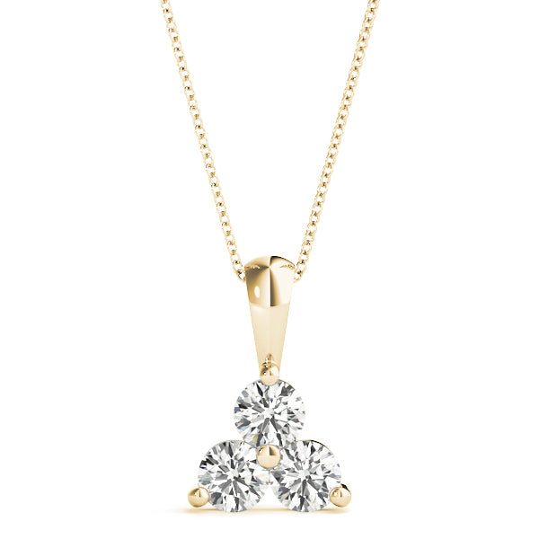 Three Stone Diamond Pendant