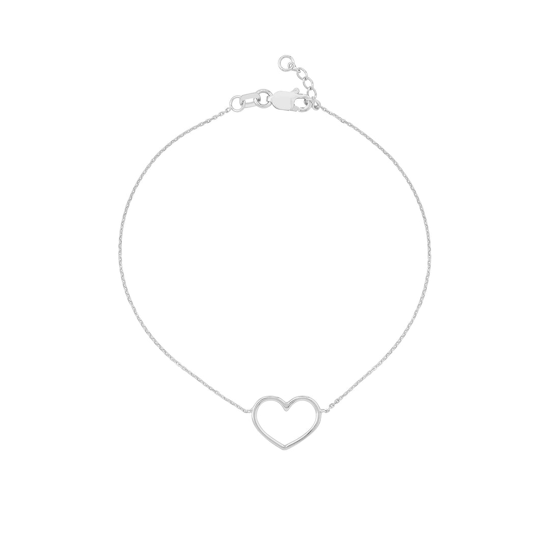 Open Wire Heart Adjustable Bracelet