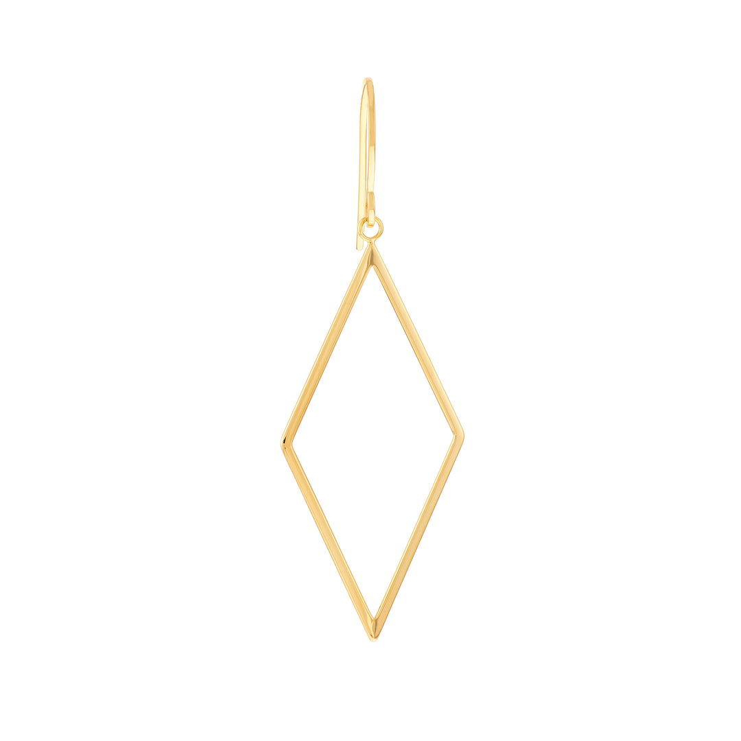 Open Diamond-Shaped Dangle Earrings