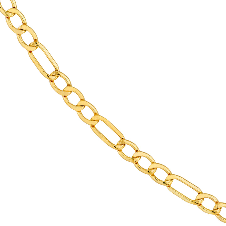 2.45mm Hollow Beveled Figaro Chain