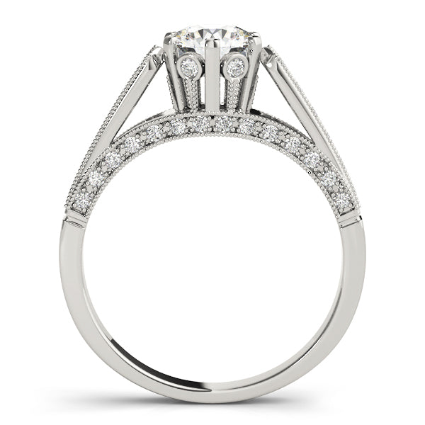 Single Row Diamond Engagement Ring