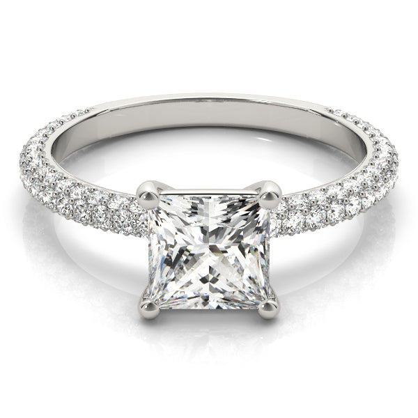 Pave Diamond Engagement Ring