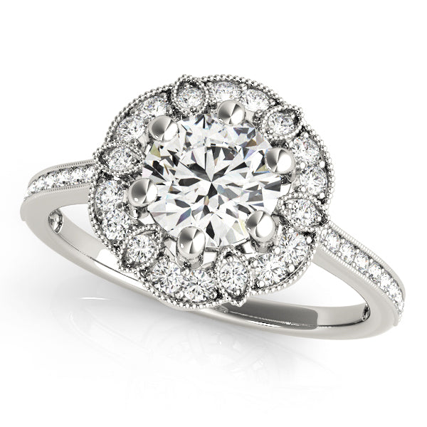 Halo Diamond Engagement Ring