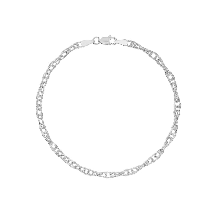 Textured Double Cable Chain Bracelet