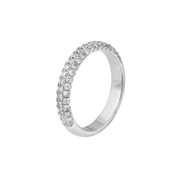 Pave Diamond Stackable Band (7/8tcw) in White Gold