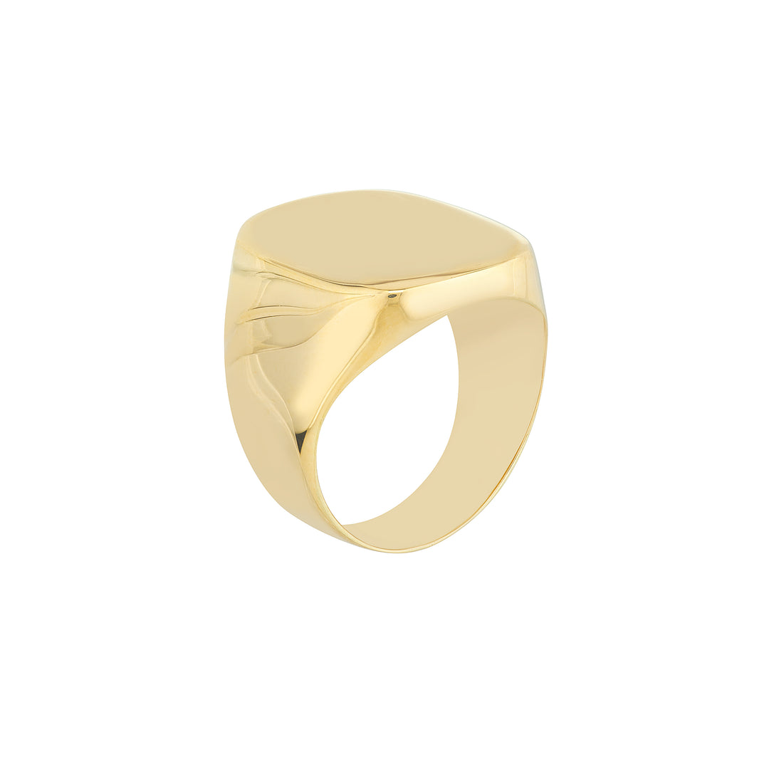 Engravable Soft Rectangle Signet Ring