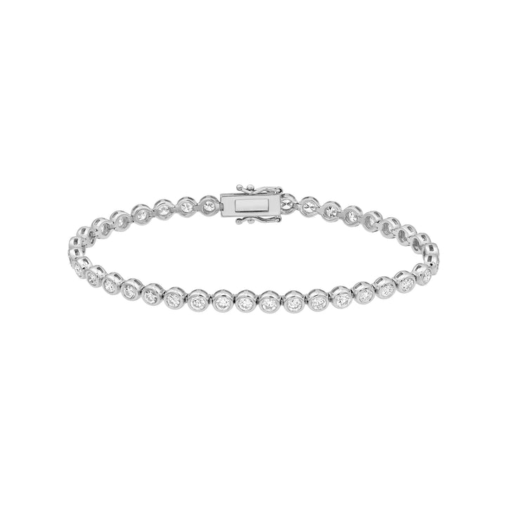 Bezel Set Diamond Tennis Bracelet (4-1/5tcw)