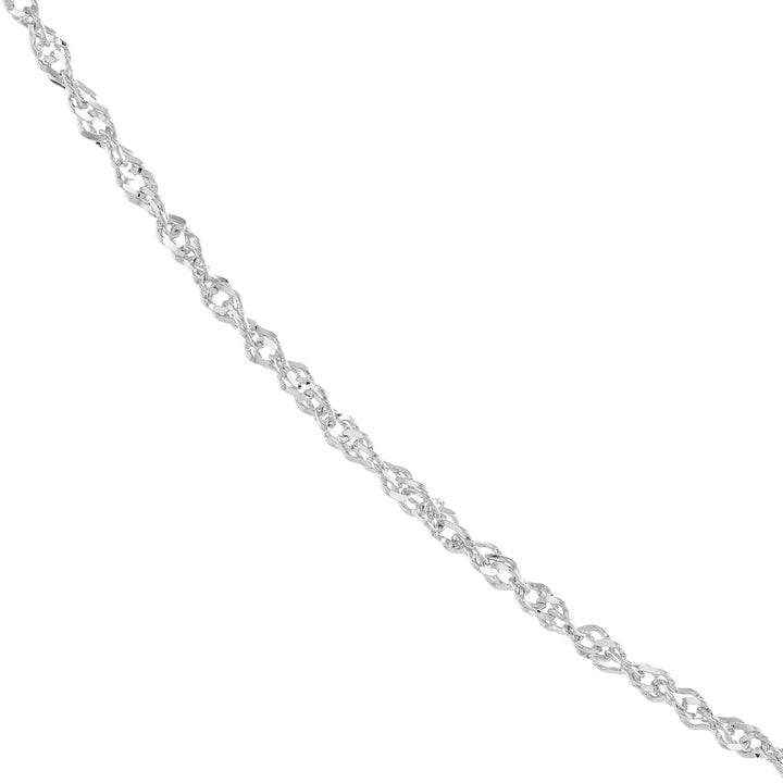 0.8mm Sparkle Singapore Chain with Spring Ring