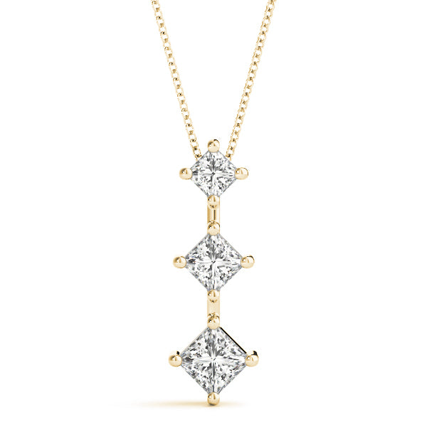 Three Stone Diamond Pendant