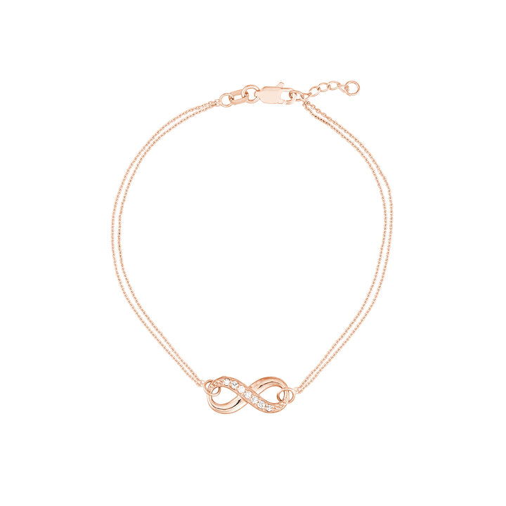 Infinity on Chain Bracelet with Diamond