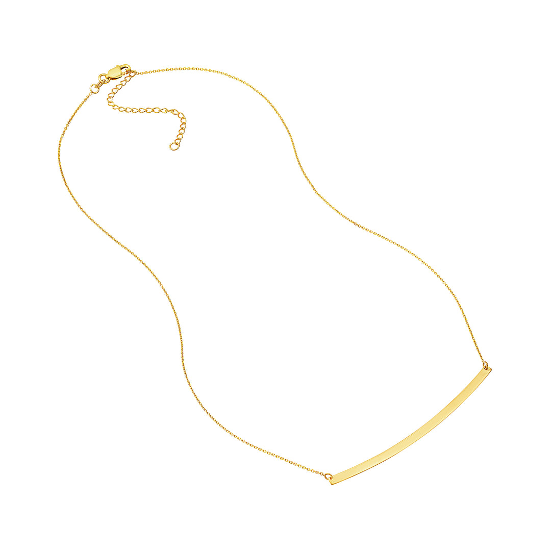 Thin Curved Bar Adjustable Necklace