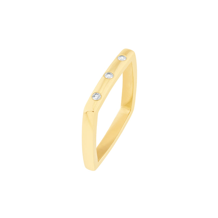 Bold Diamond Square Band Ring