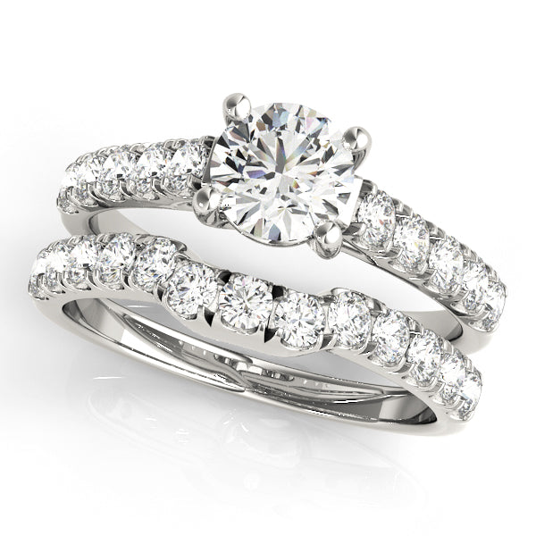 Single Row Diamond Engagement Ring