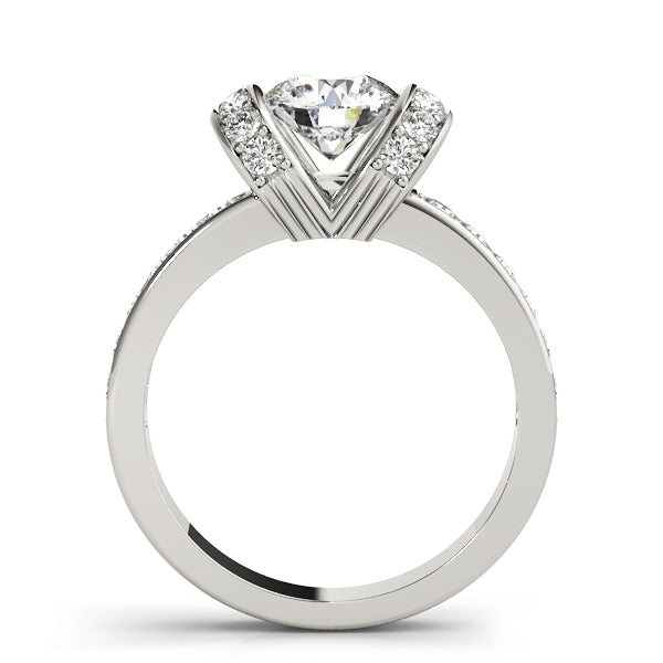 Single Row Diamond Engagement Ring