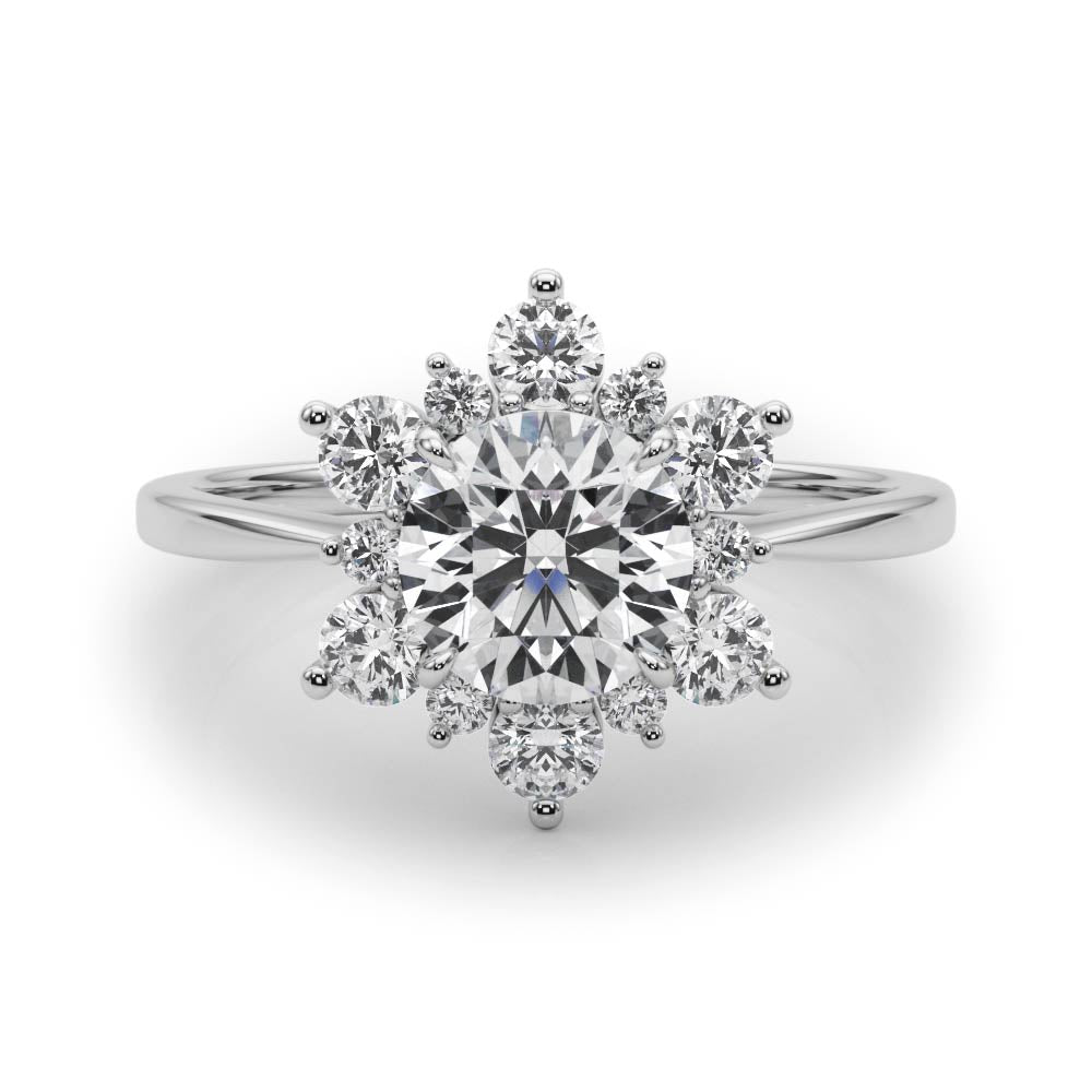 Halo Diamond Engagement Ring