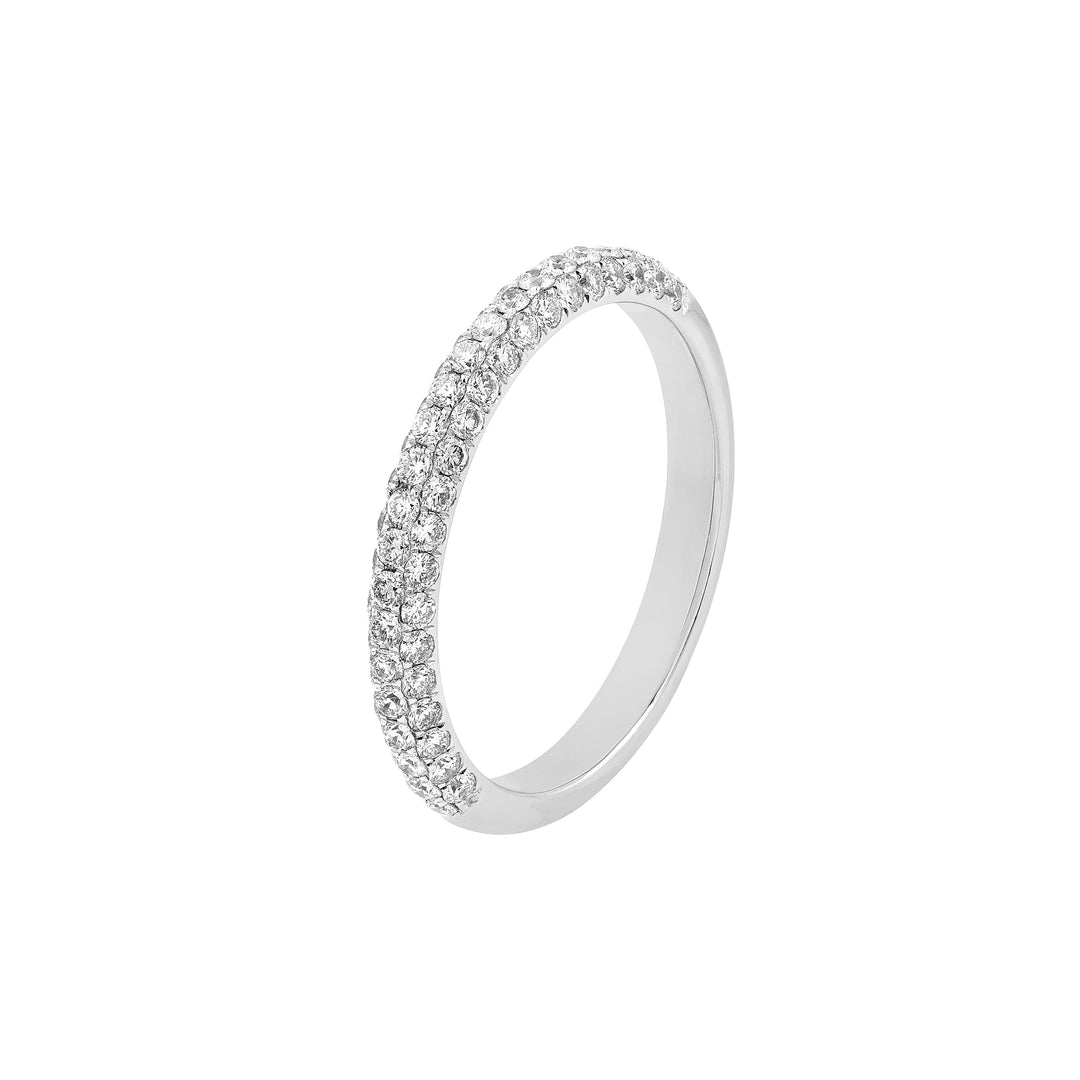 Diamond Pave Stackable Band (5/8tcw) in White Gold