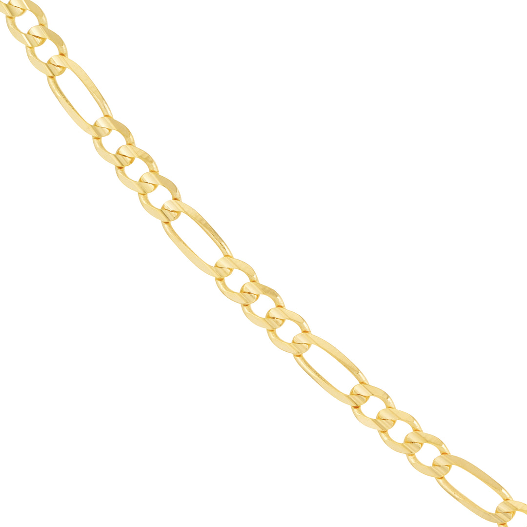 3.9mm Light Concave Figaro Chain with Lobster Lock