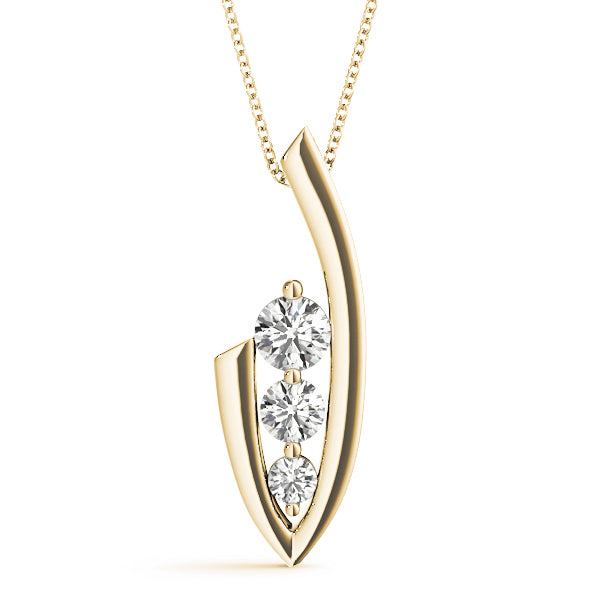 Three Stone Diamond Pendant