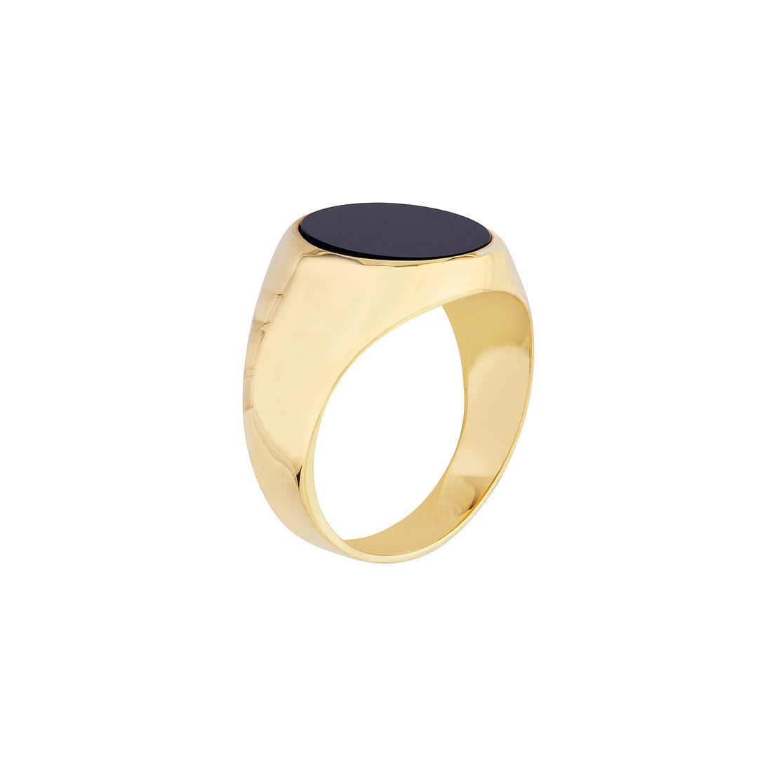 Oval Onyx Signet Ring