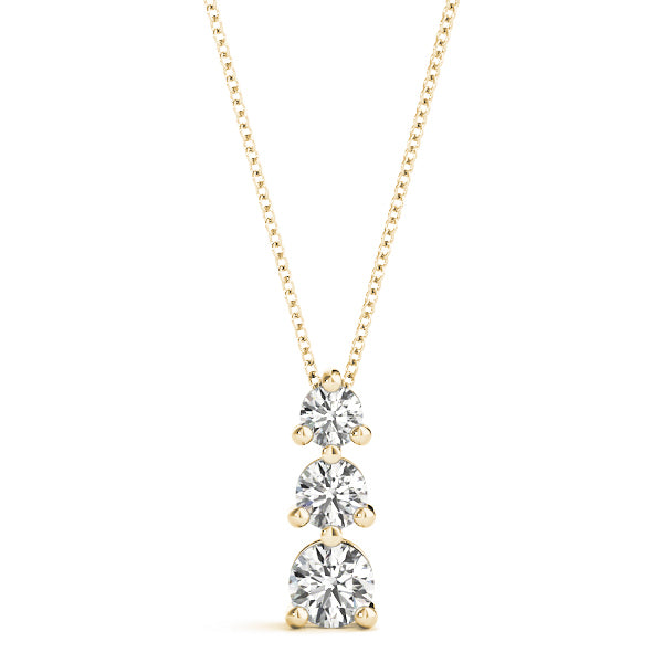 Three Stone Diamond Pendant