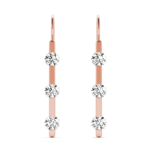 Three Stone Diamond Earring