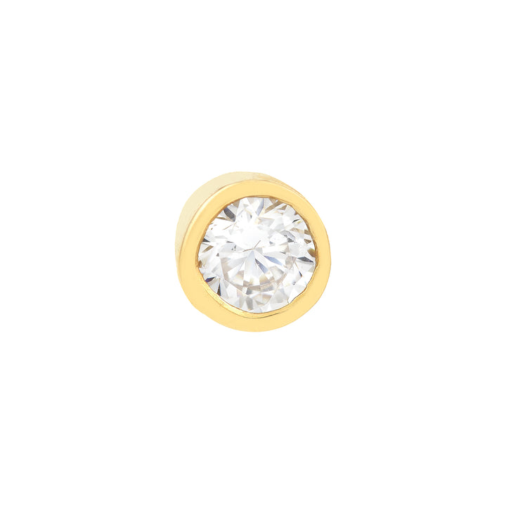 CZ Bezel Stud Earrings