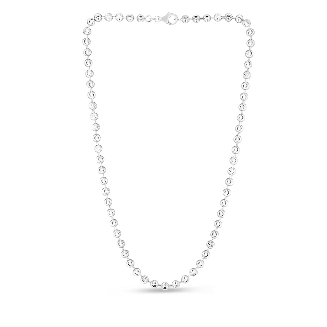 Sterling Silver 5mm Moon-cut Bead Chain