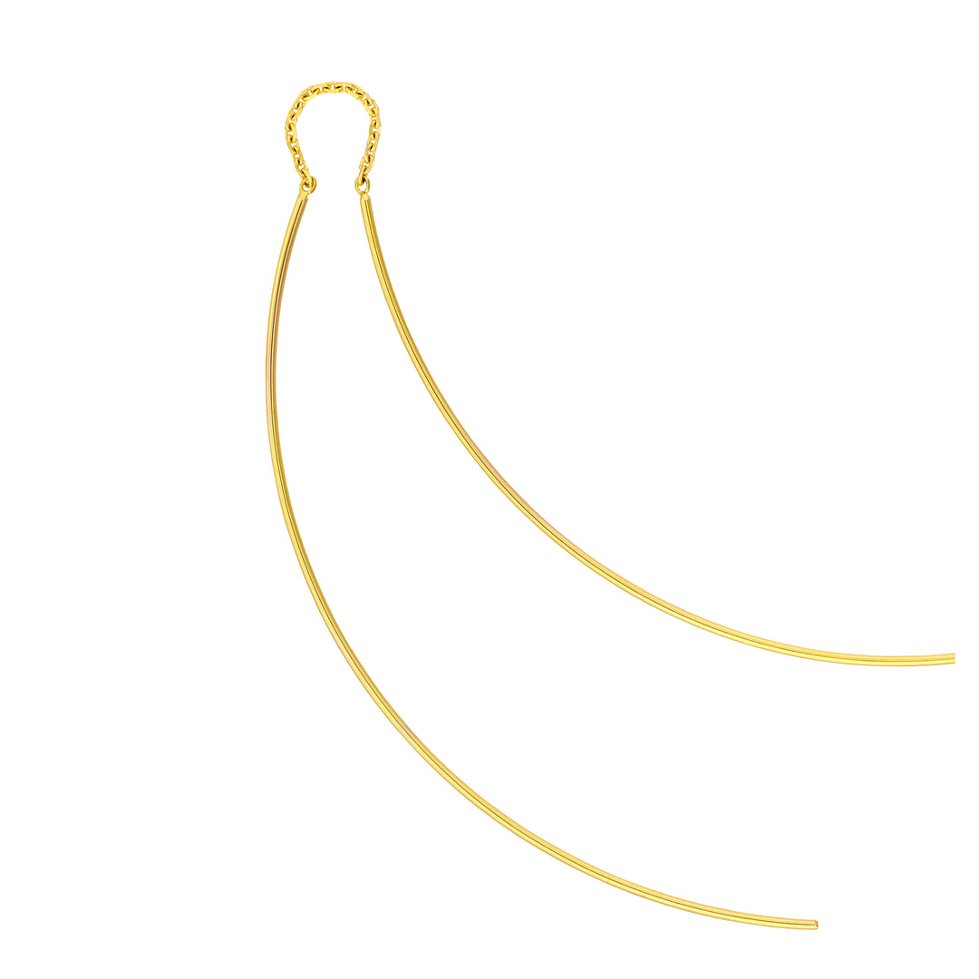 Curved Wire Threader Earrings