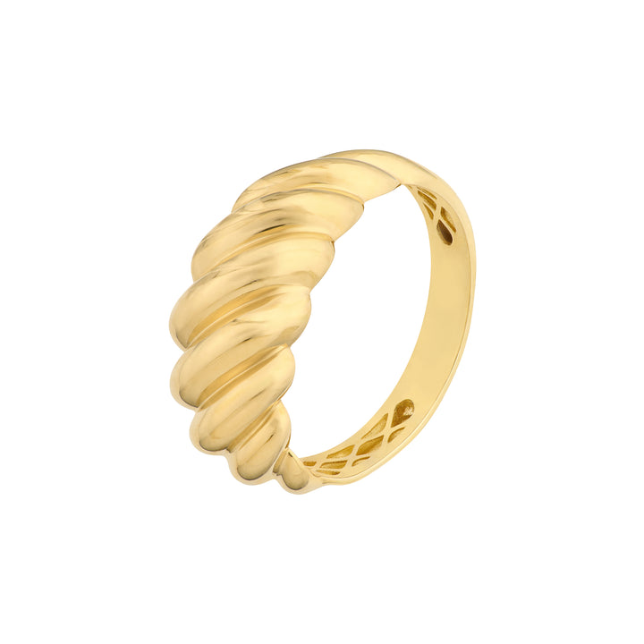 Polished Twist Ribbed Ring