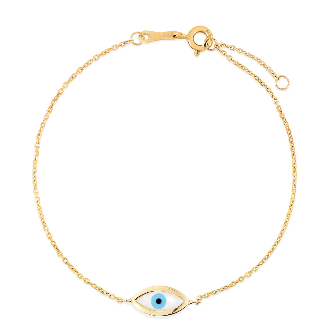 14K MOP Evil Eye Bracelet