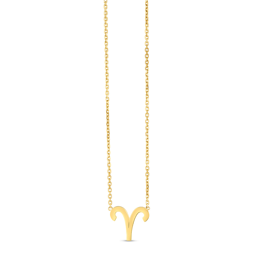 14K Gold Aries Necklace