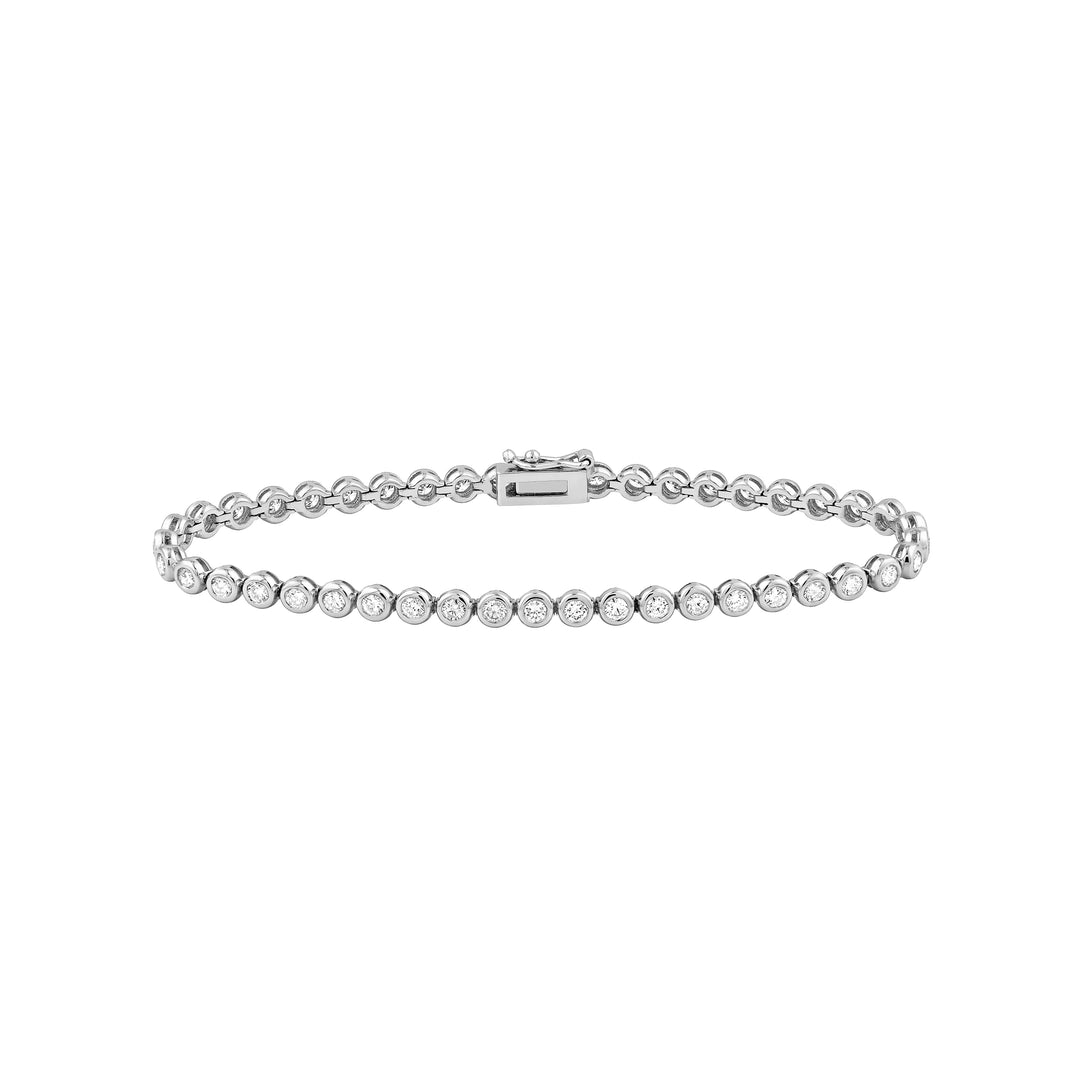 Bezel Set Diamond Tennis Bracelet (2-5/8tcw)