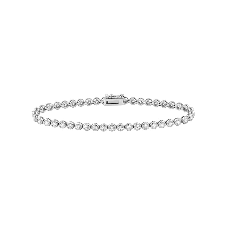 Bezel Set Diamond Tennis Bracelet (2-5/8tcw)