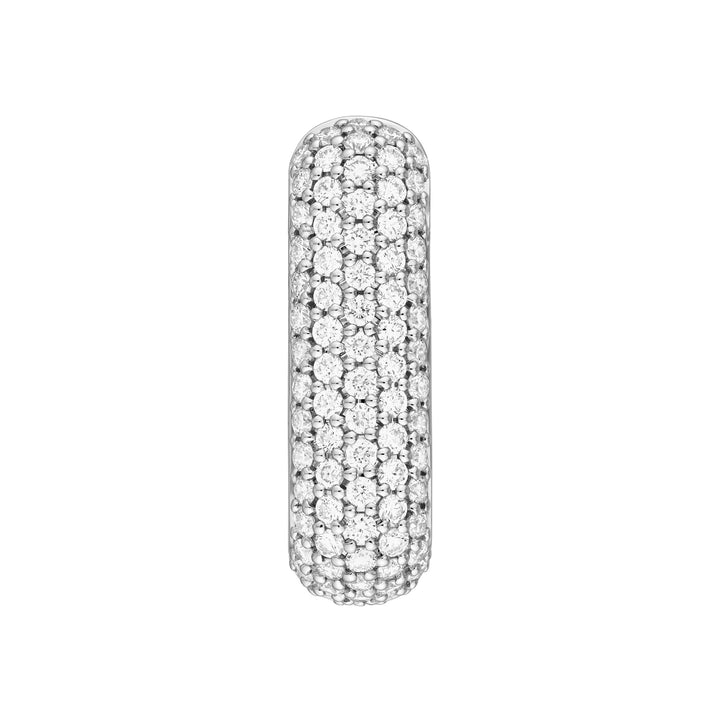 5 Row Pave Diamond Paper Clip Earrings (1-1/2tcw)