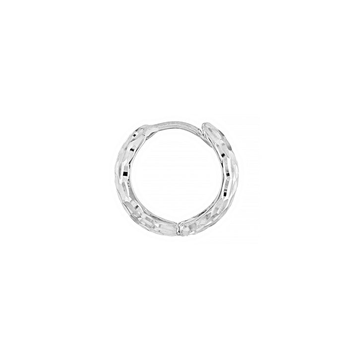 Diamond-Cut Front Hoop Earrings